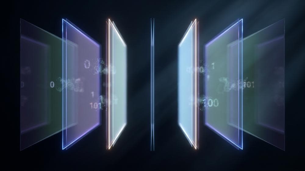 Abstract visualization of boundary value analysis showing numeric thresholds as glowing geometric edges in 3D space